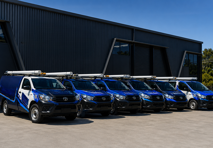 Fleet of Maraylya Blocked Drains plumbing vans