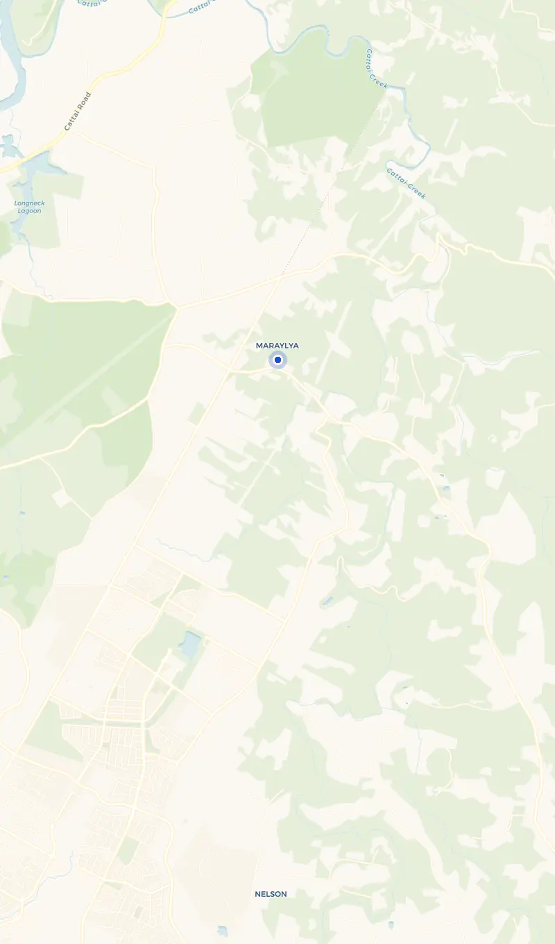 Map of the Maraylya service area and the surrounding suburbs we cover.